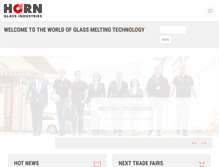 Tablet Screenshot of hornglass.com